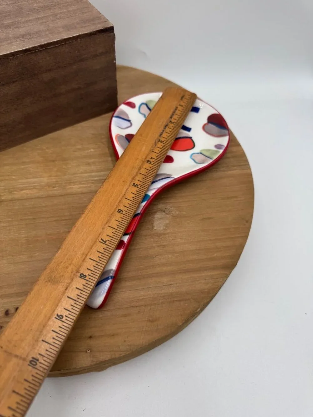 Anthropologie Hand Painted Kitchen Ceramic Spoon Rest Cooking Utensil  Letter C
